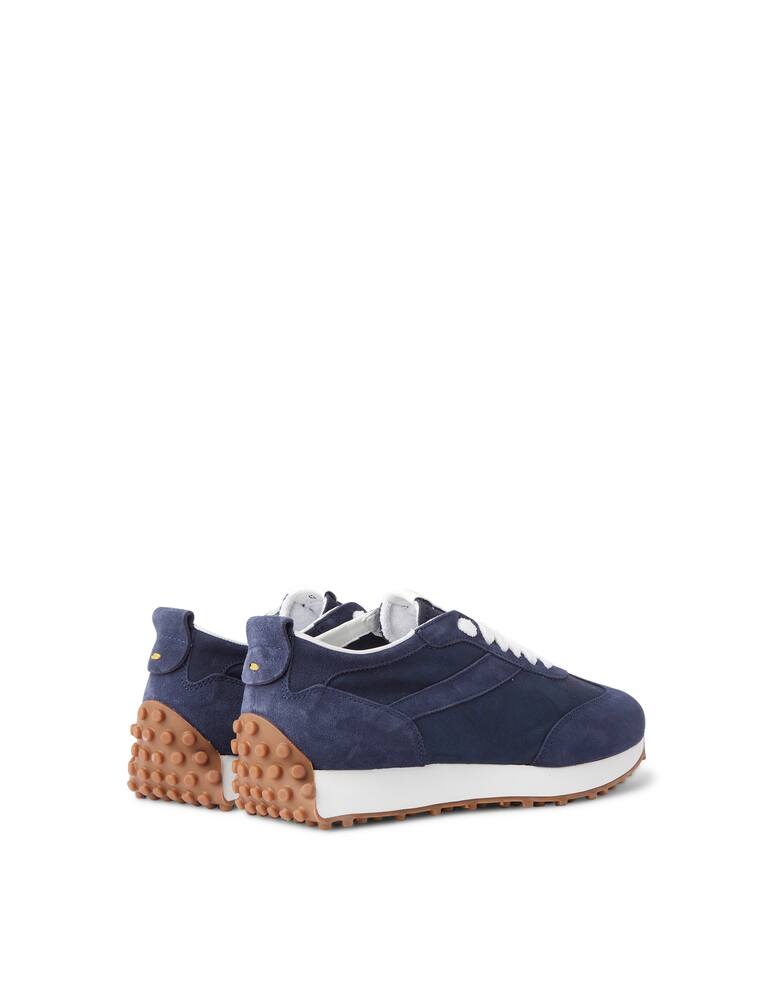 rinascente Doucal's Running suede canvas shoes - blue