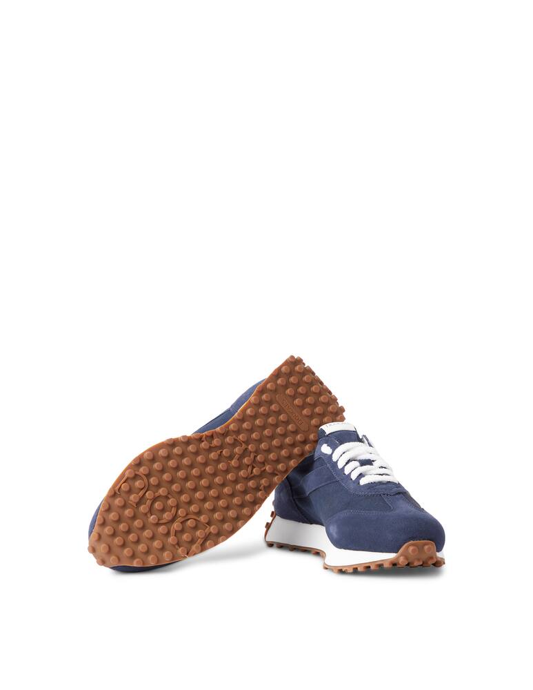 rinascente Doucal's Running suede canvas shoes - blue