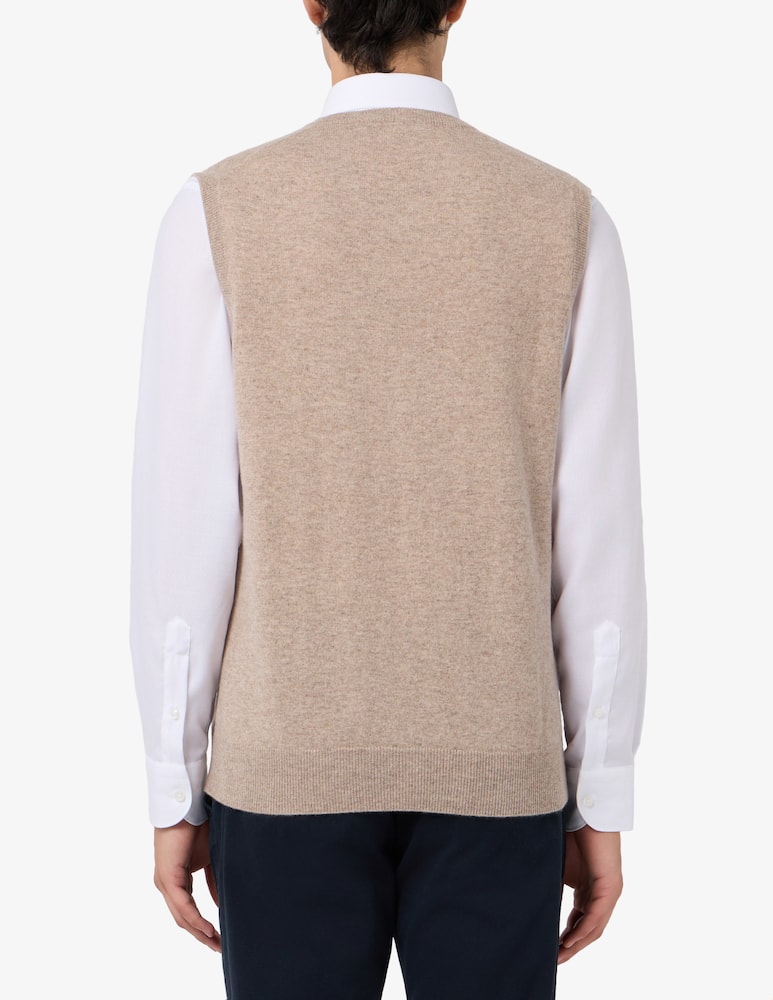 Pure Cashmere V-neck cashmere gilet - picture 3 Pure Cashmere V-neck cashmere gilet - picture 3