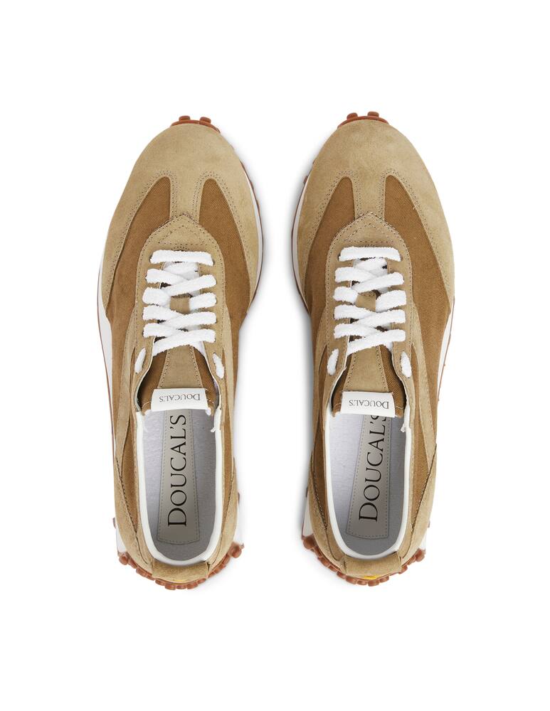 rinascente Doucal's Scarpe running in suede e tessuto - oliva