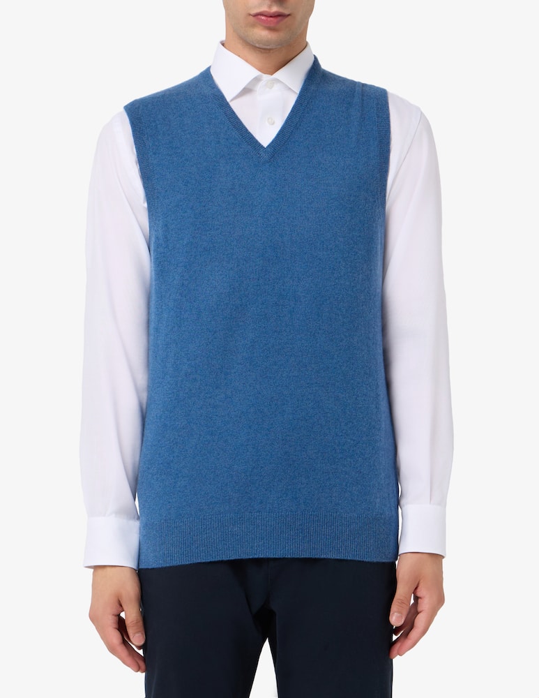 Pure Cashmere V-neck cashmere gilet - picture 1 Pure Cashmere V-neck cashmere gilet - picture 1