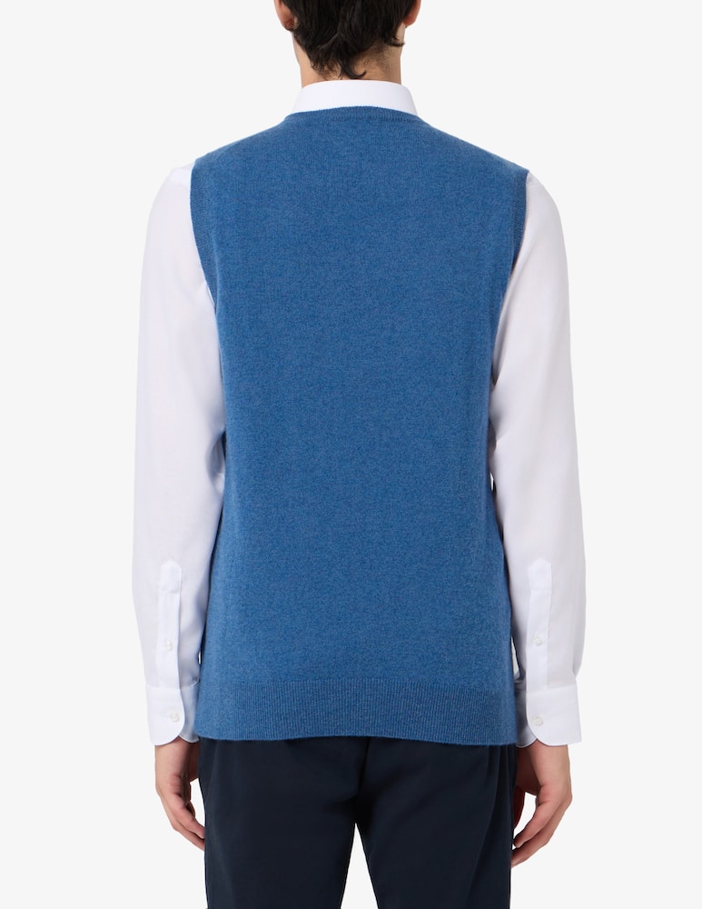 Pure Cashmere V-neck cashmere gilet - picture 3 Pure Cashmere V-neck cashmere gilet - picture 3