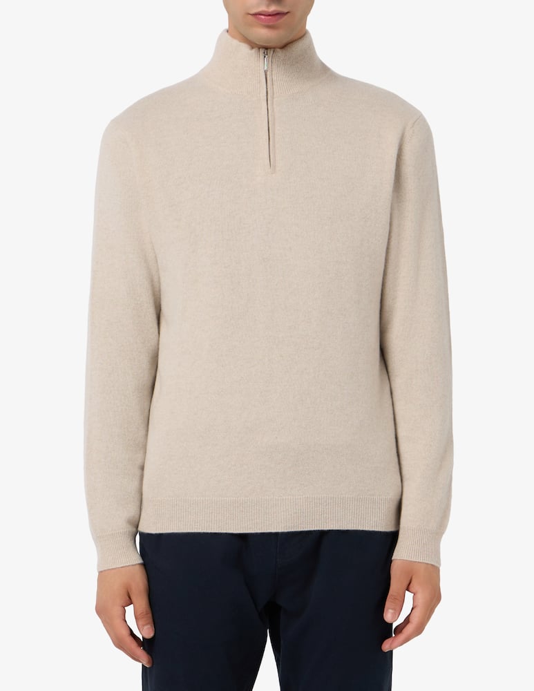 rinascente Pure Cashmere Zip mock neck jumper