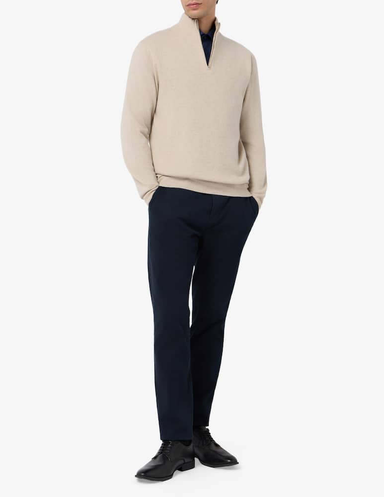 rinascente Pure Cashmere Zip mock neck jumper