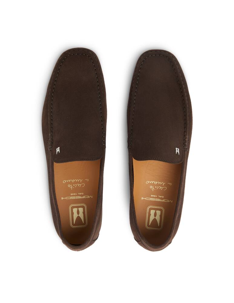 rinascente Moreschi Suede driver loafer - brown