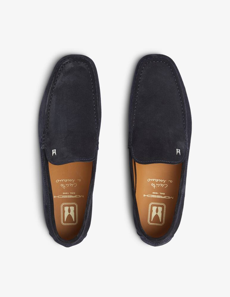 rinascente Moreschi Mocassini driver in suede - blu