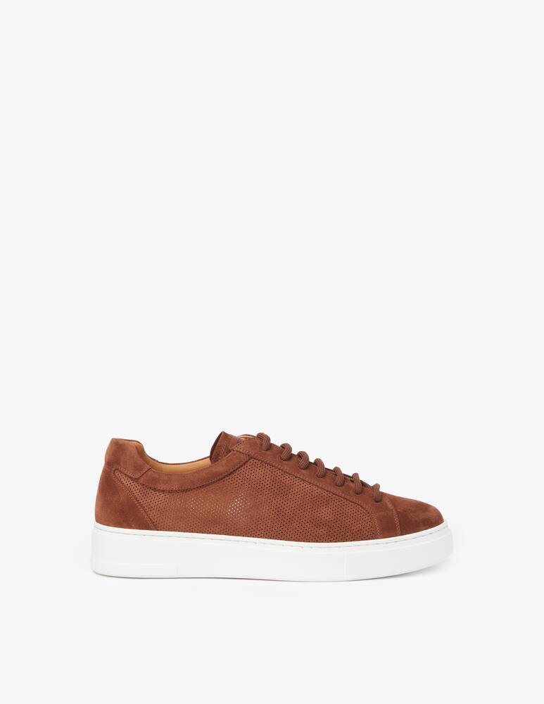 Moreschi Perforated suede sneakers - brown - picture 1 Moreschi Perforated suede sneakers - brown - picture 1