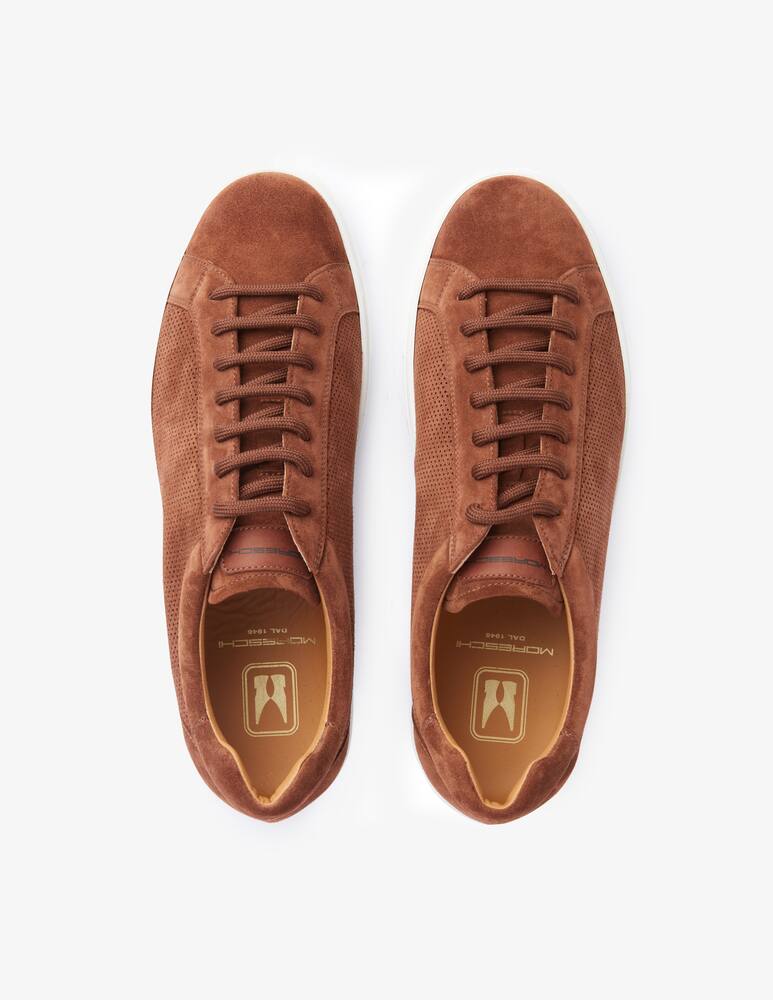 Moreschi Perforated suede sneakers - brown - picture 3 Moreschi Perforated suede sneakers - brown - picture 3