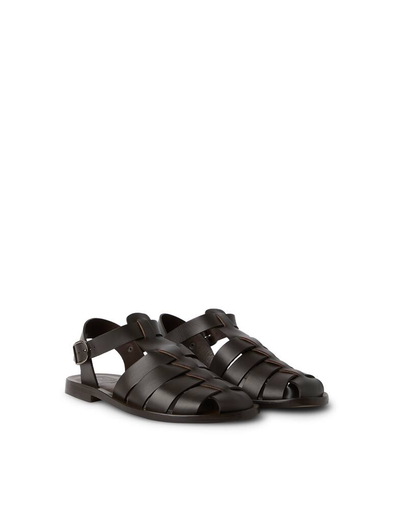rinascente Moreschi Sandalo ragnetto in cuoio - marrone