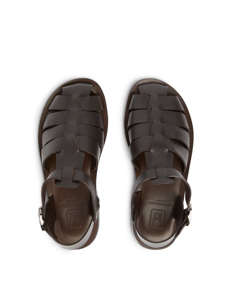 rinascente Moreschi Sandalo ragnetto in cuoio - marrone