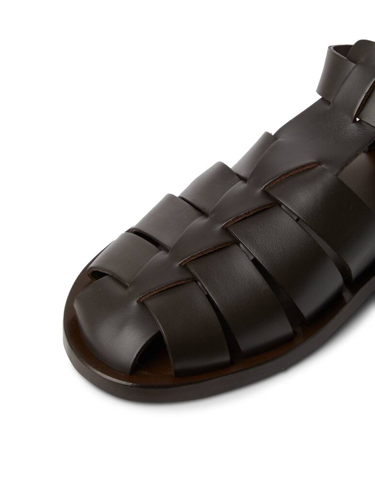 rinascente Moreschi Sandalo ragnetto in cuoio - marrone