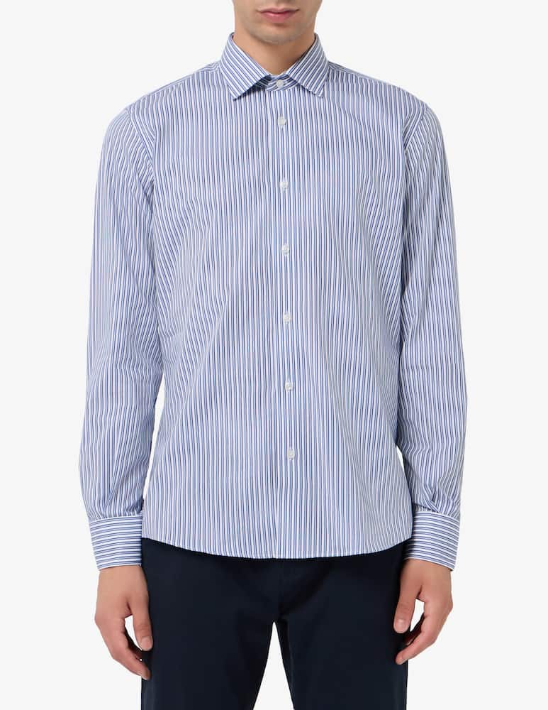 rinascente Sartoria Italiana Striped modern no iron shirt