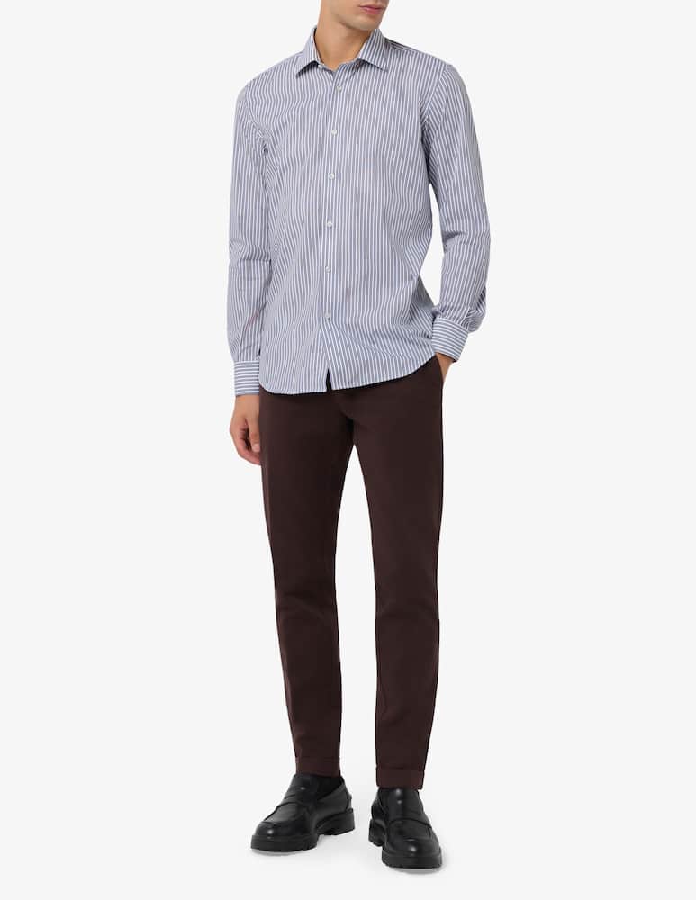 rinascente Sartoria Italiana Striped no iron shirt