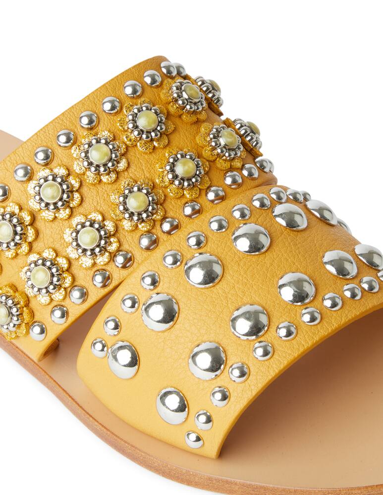 rinascente Nanni Milano Double band orange sandals