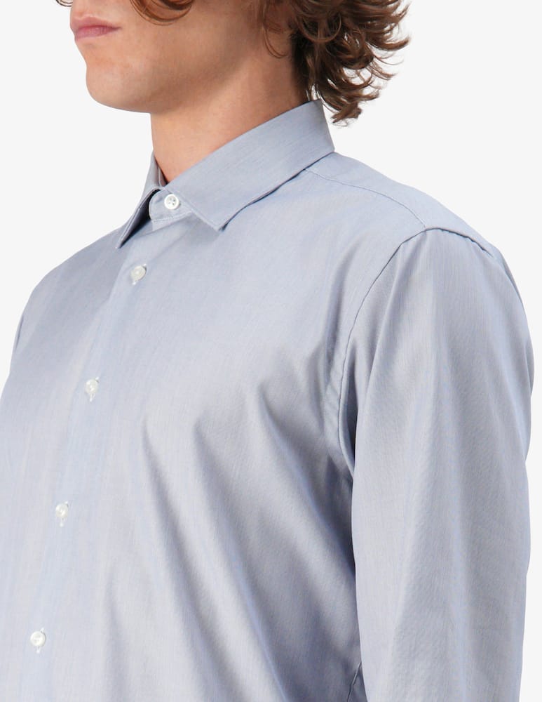 Sartoria Italiana Camicia regular microriga popeline no stiro - immagine 4
