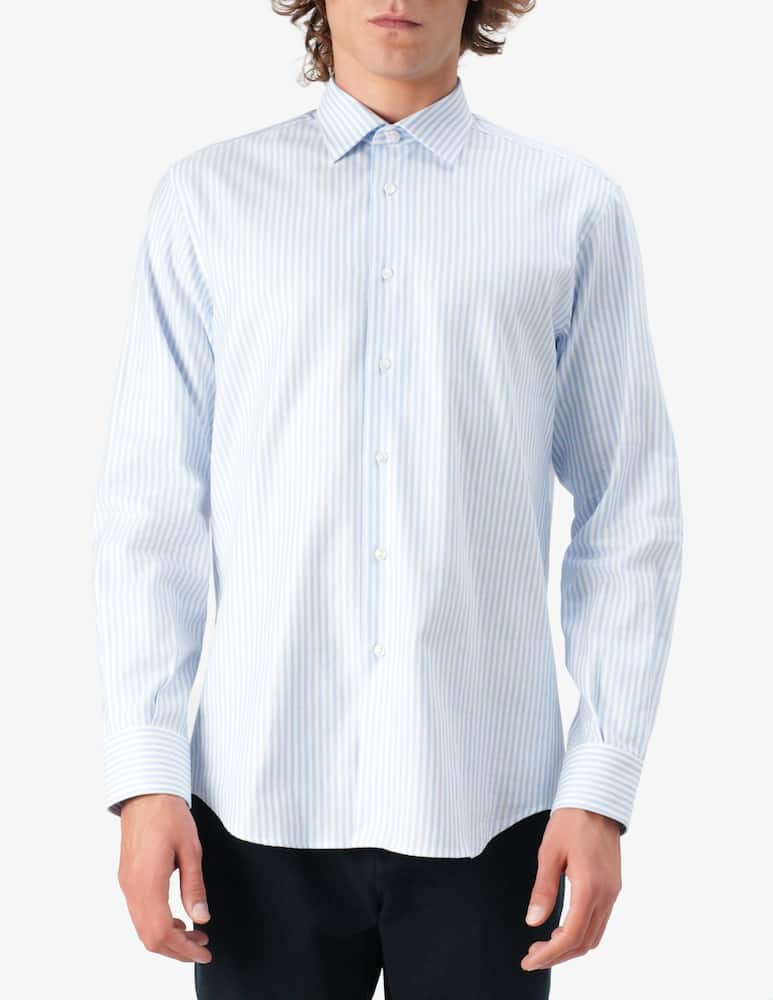 rinascente Sartoria Italiana Striped twill regular shirt