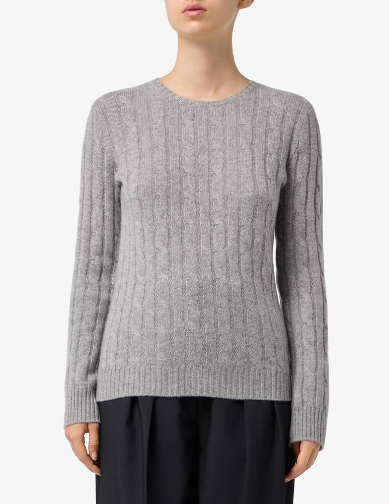 Pure Cashmere Maglia treccia manica lunga - immagine 1 Pure Cashmere Maglia treccia manica lunga - immagine 1