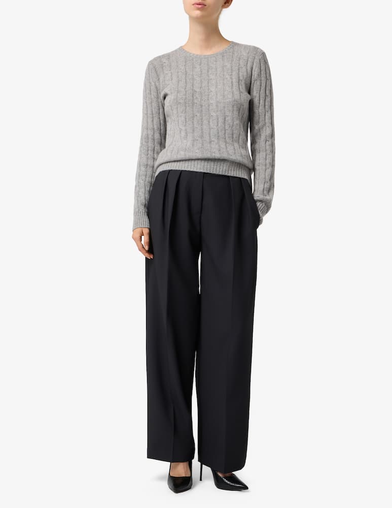 Pure Cashmere Maglia treccia manica lunga - immagine 2 Pure Cashmere Maglia treccia manica lunga - immagine 2