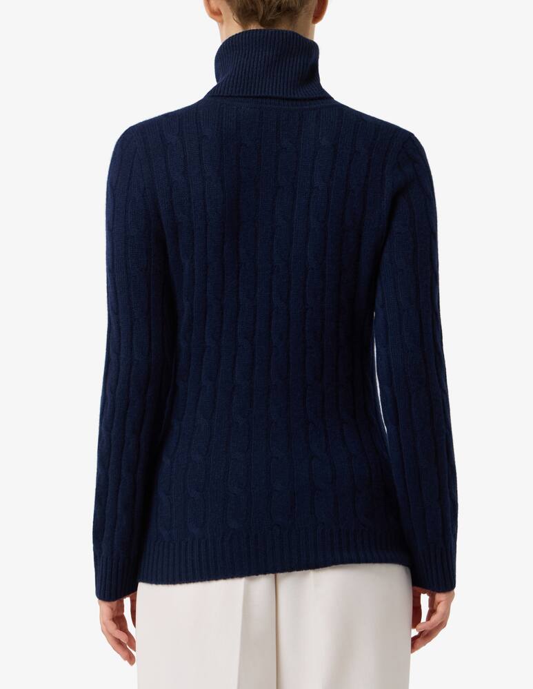 Pure Cashmere Turtle neck cable jumper - picture 3