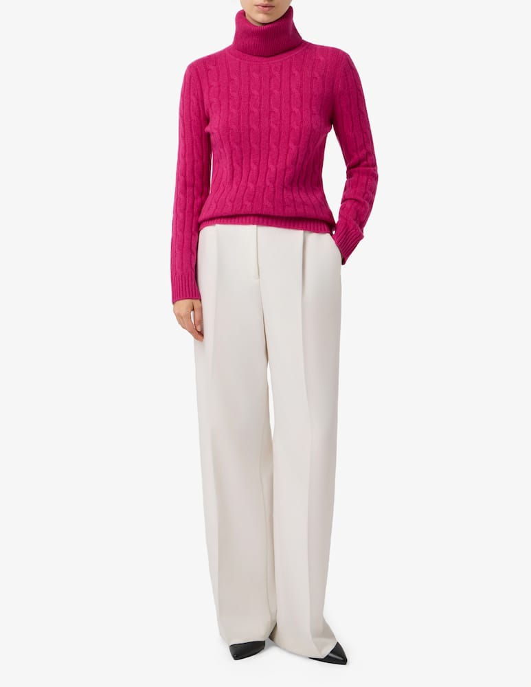 rinascente Pure Cashmere Turtle neck cable jumper