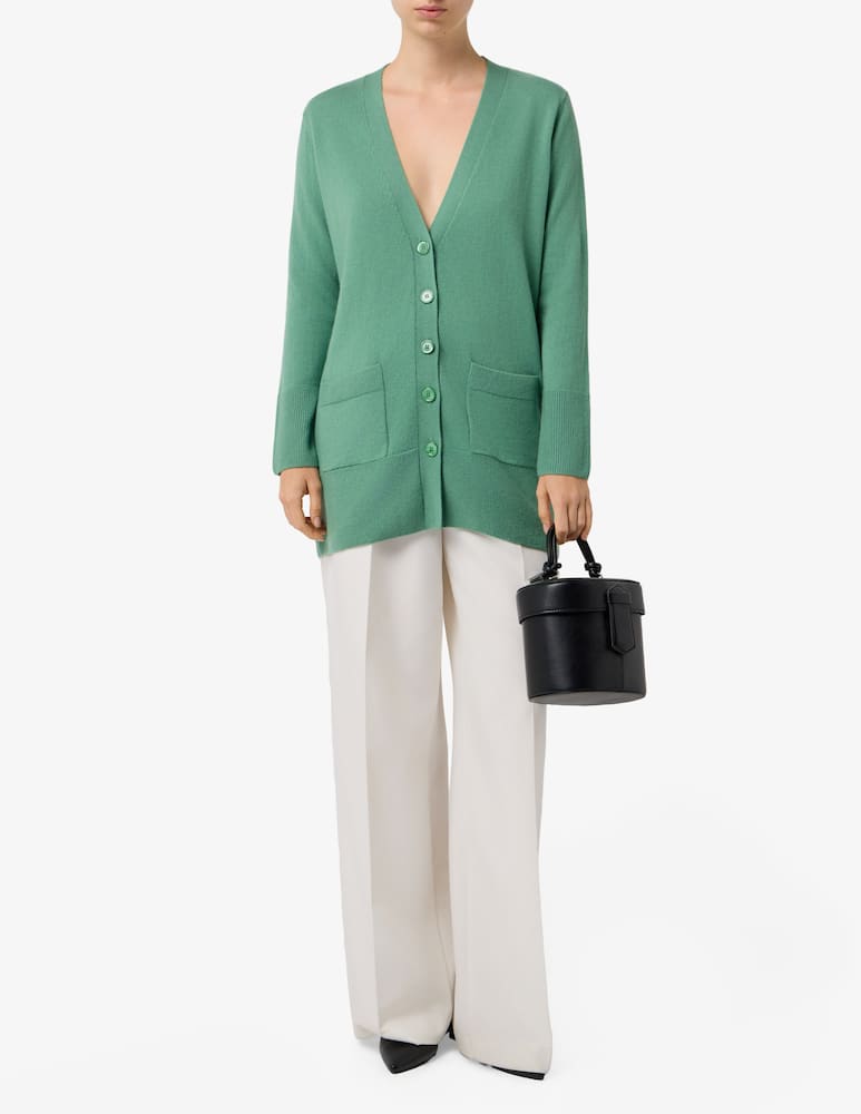 Pure Cashmere Long v-neck cardigan - picture 2 Pure Cashmere Long v-neck cardigan - picture 2