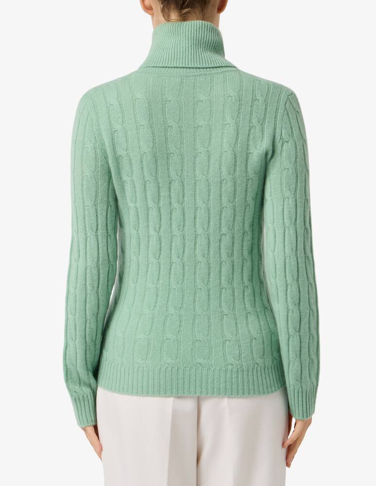 rinascente Pure Cashmere Turtle neck cable jumper