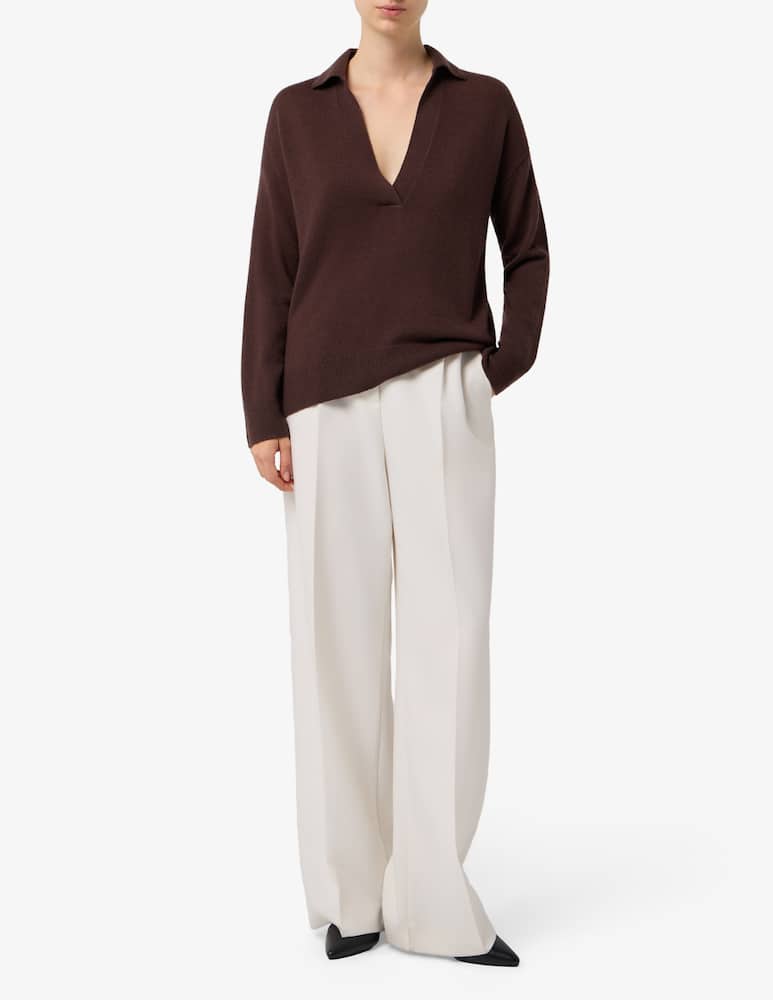 rinascente Pure Cashmere Open neck polo jumper