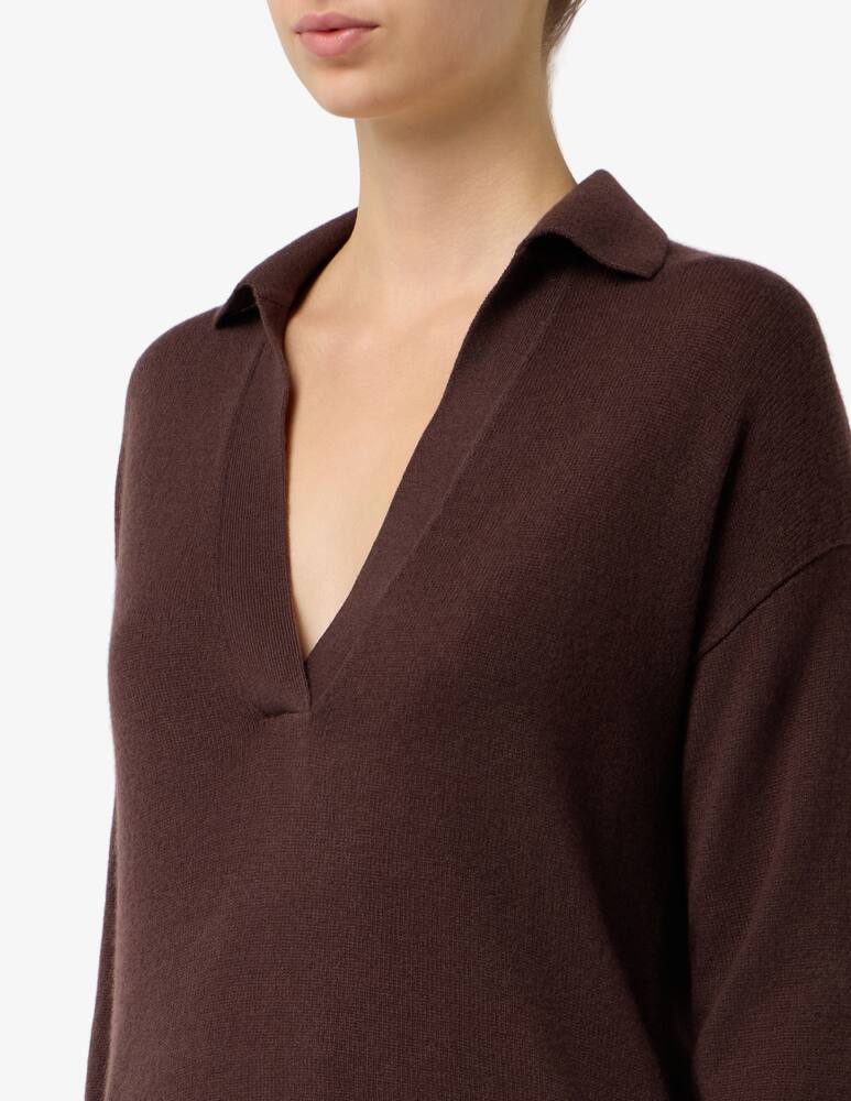 rinascente Pure Cashmere Open neck polo jumper