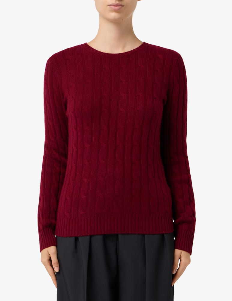 Pure Cashmere Maglione con treccia - immagine 1 Pure Cashmere Maglione con treccia - immagine 1