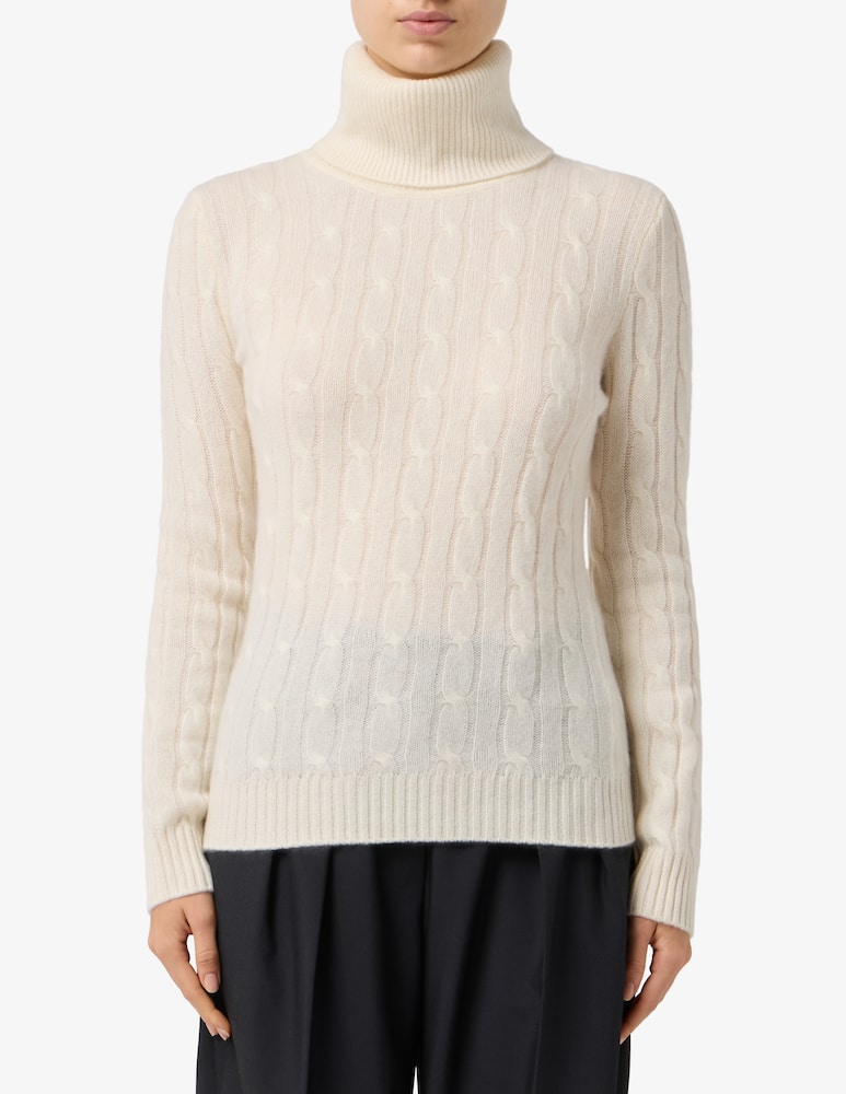 rinascente Pure Cashmere Turtleneck cable jumper