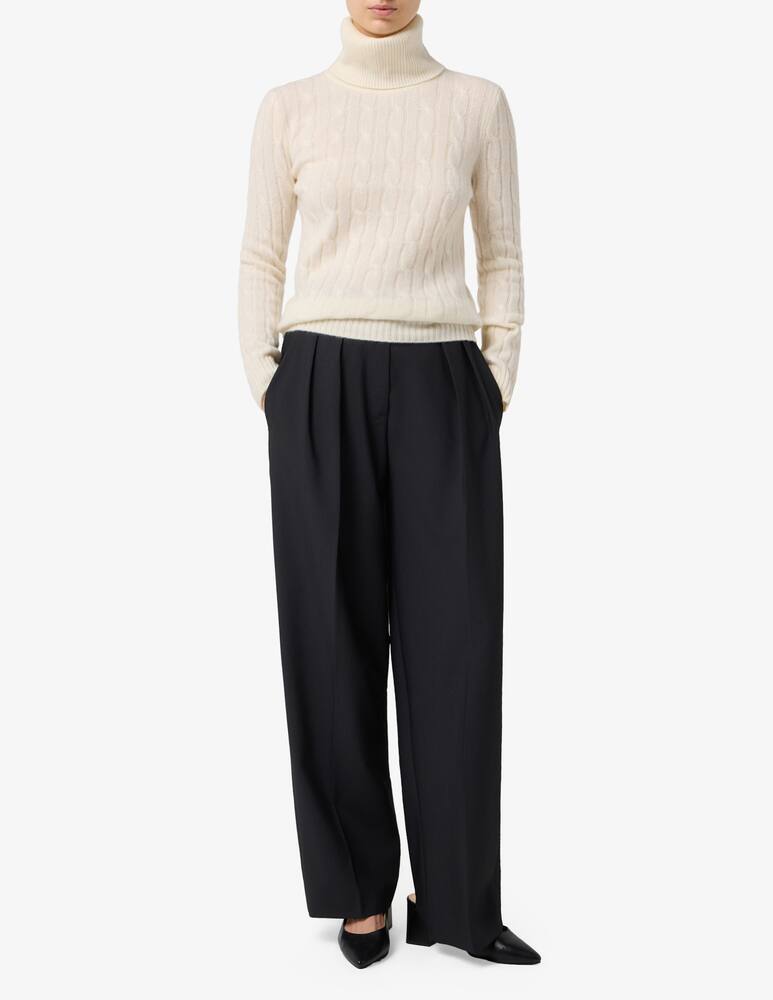 rinascente Pure Cashmere Turtleneck cable jumper