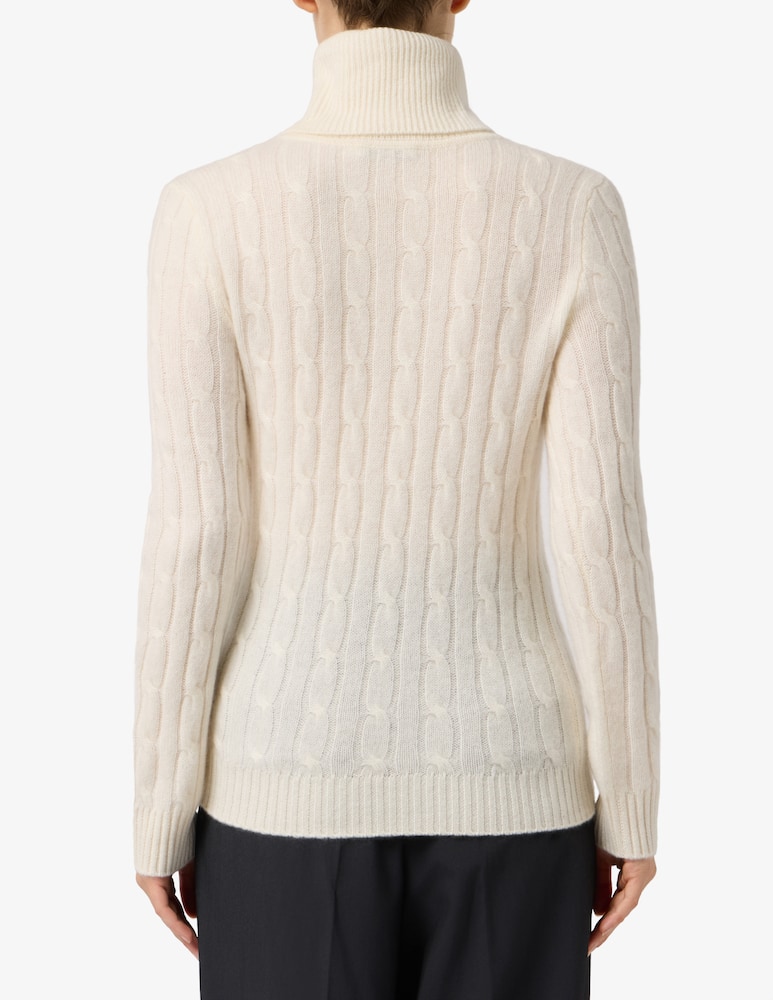 rinascente Pure Cashmere Turtleneck cable jumper