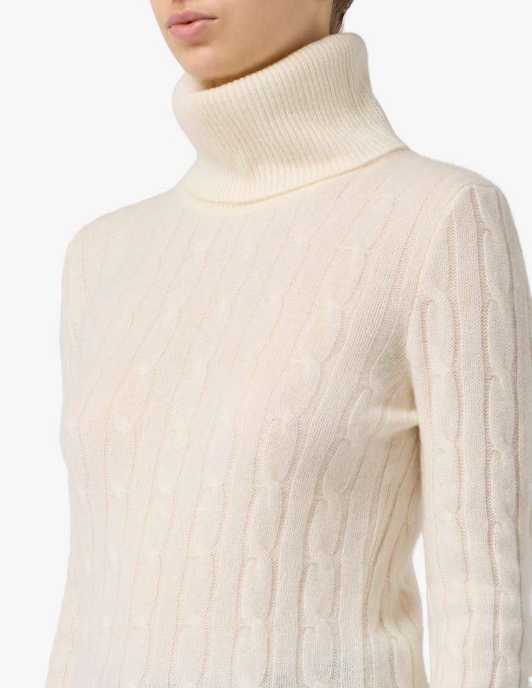 rinascente Pure Cashmere Turtleneck cable jumper