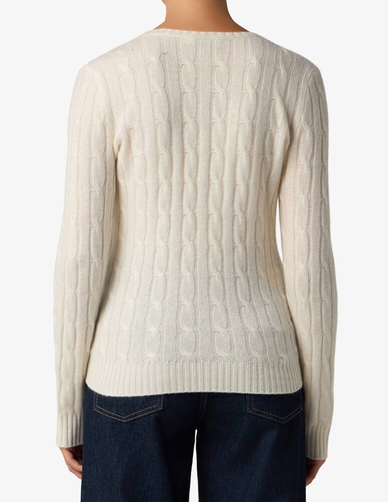 rinascente Pure Cashmere Maglia treccia a maniche lunghe