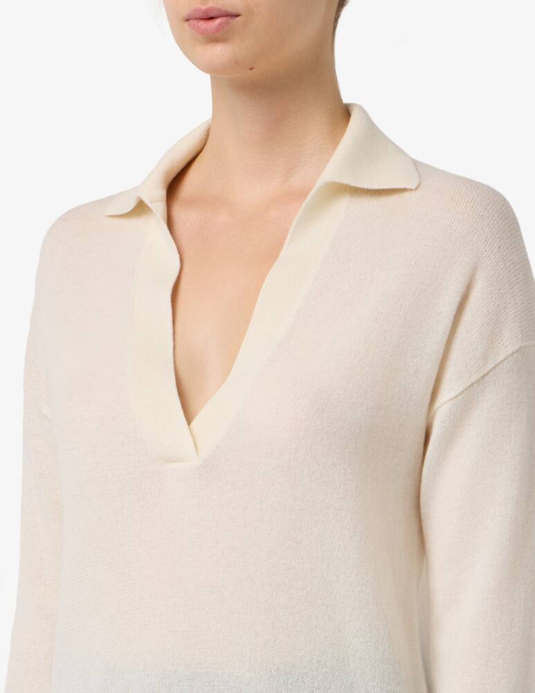 rinascente Pure Cashmere Open neck polo jumper