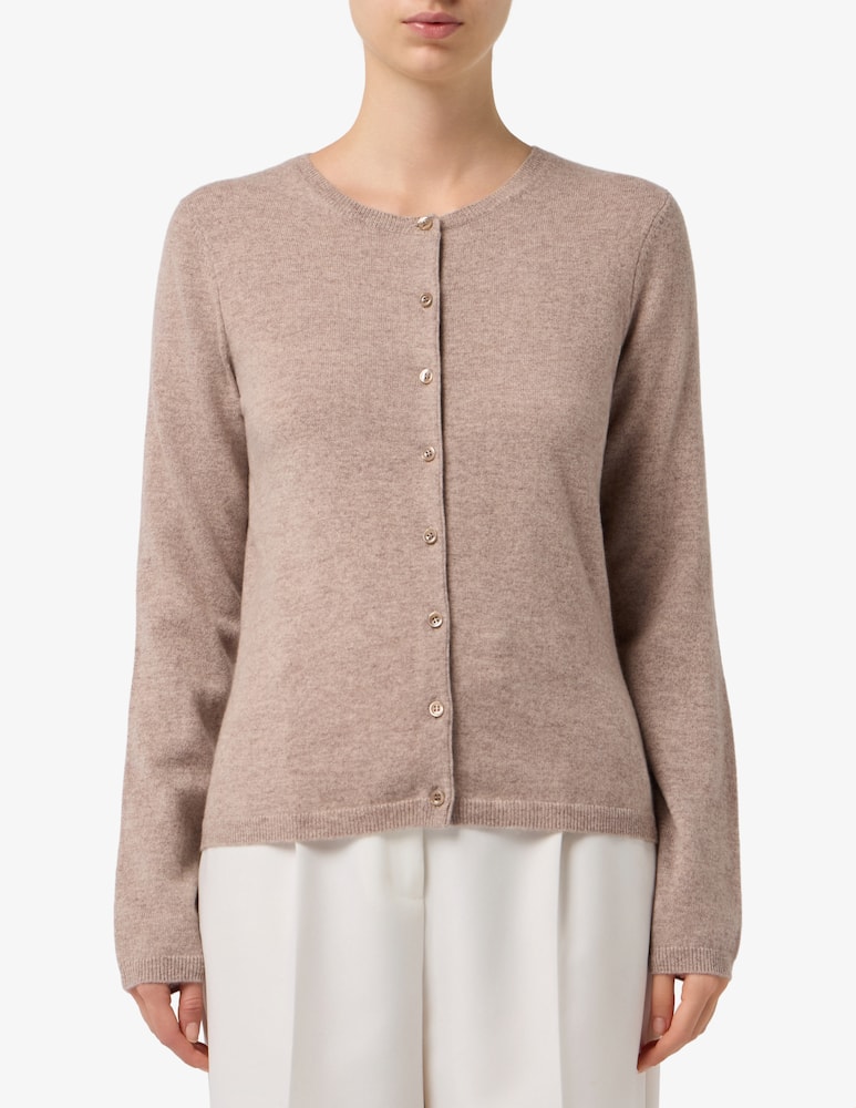Pure Cashmere Cardigan scollo alla coreana - immagine 1 Pure Cashmere Cardigan scollo alla coreana - immagine 1