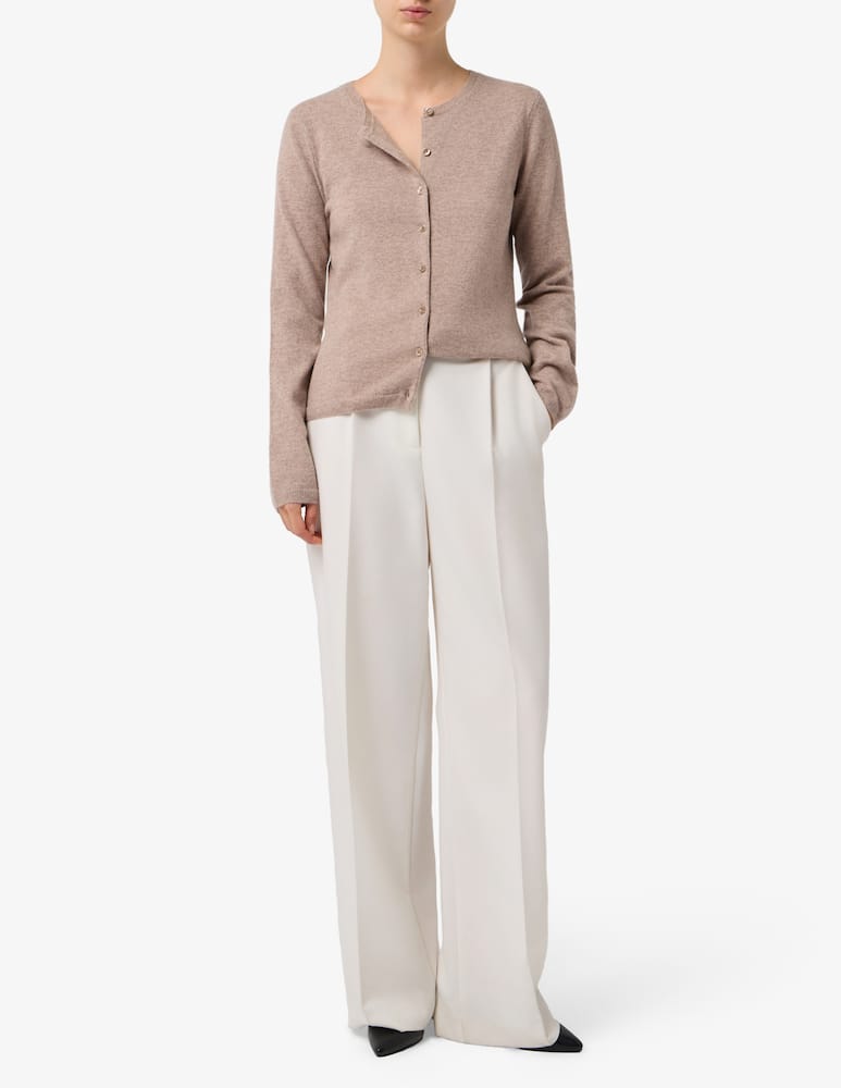 Pure Cashmere Cardigan scollo alla coreana - immagine 2 Pure Cashmere Cardigan scollo alla coreana - immagine 2