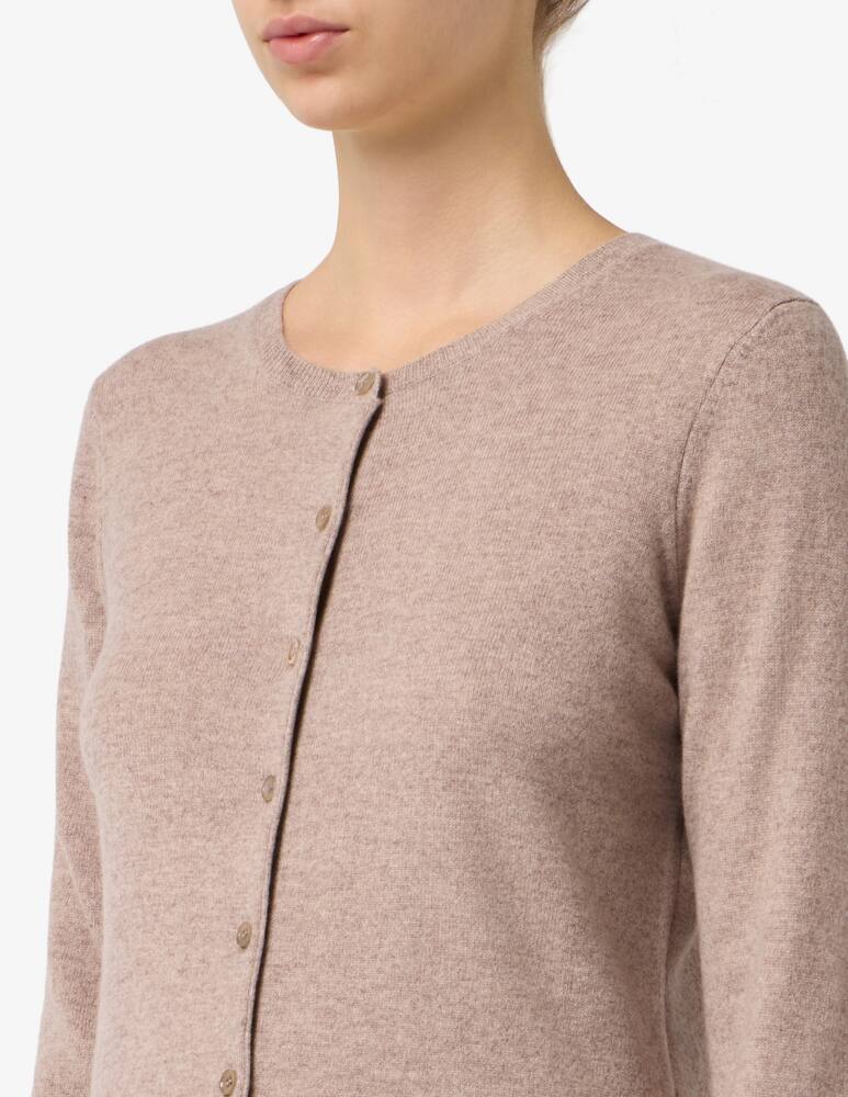 Pure Cashmere Cardigan scollo alla coreana - immagine 4 Pure Cashmere Cardigan scollo alla coreana - immagine 4