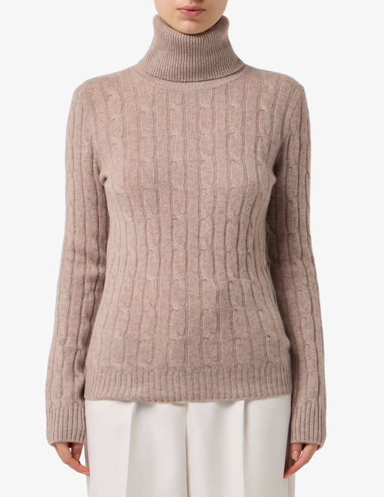 rinascente Pure Cashmere Turtleneck cable jumper