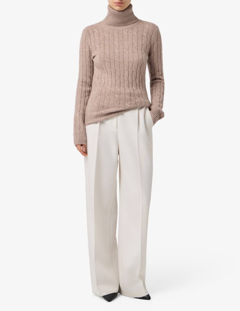 rinascente Pure Cashmere Turtleneck cable jumper
