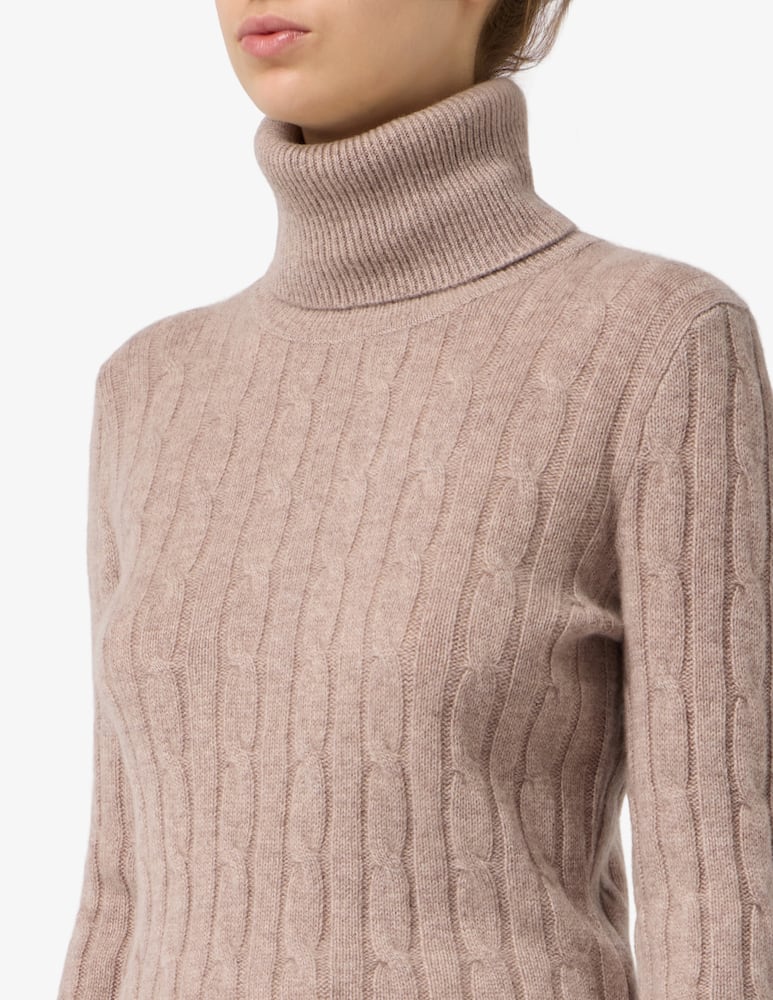rinascente Pure Cashmere Turtleneck cable jumper