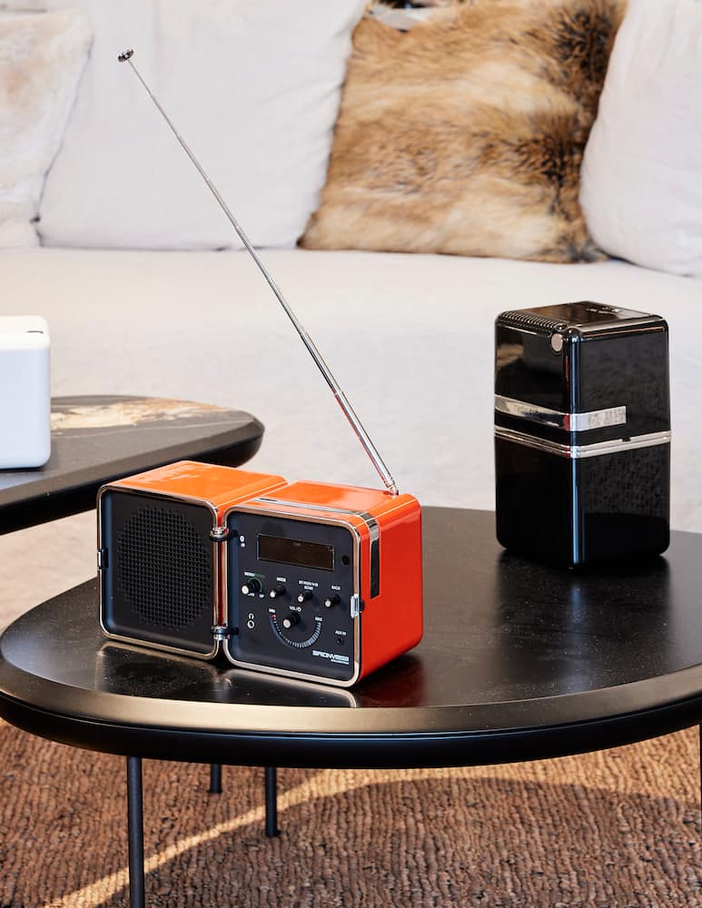 rinascente Brionvega Radio Cubo Ts522D+S 50° Edizione 50° Anniversario. - Arancione