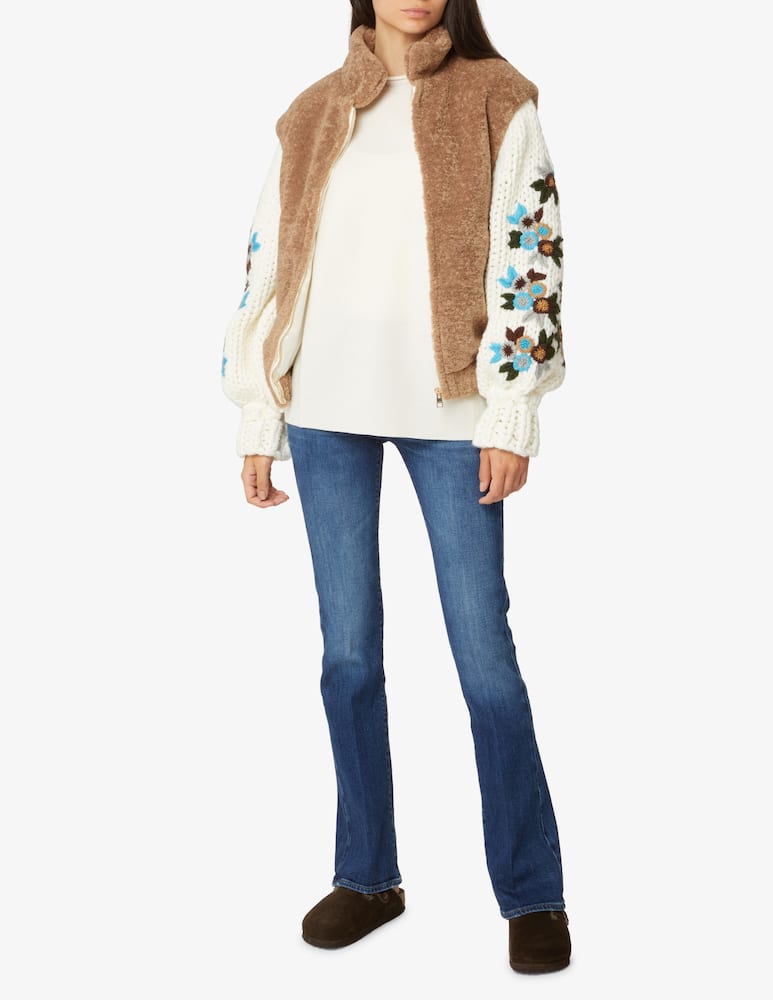 rinascente Tu lizé Giacca bomber in pelliccia sintetica - Beige