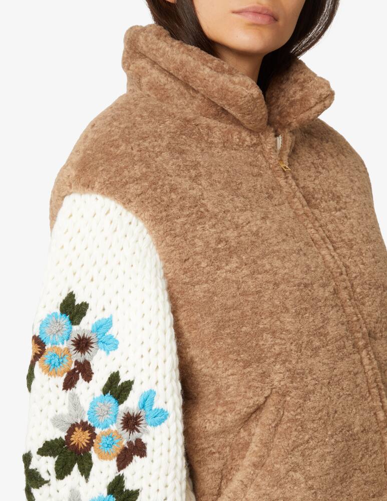 rinascente Tu lizé Giacca bomber in pelliccia sintetica - Beige