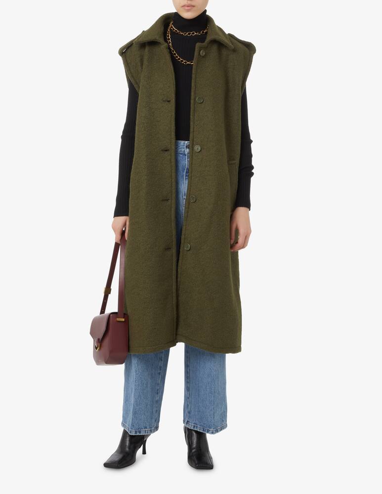 rinascente Tu lizé Vest trench coat - Olive