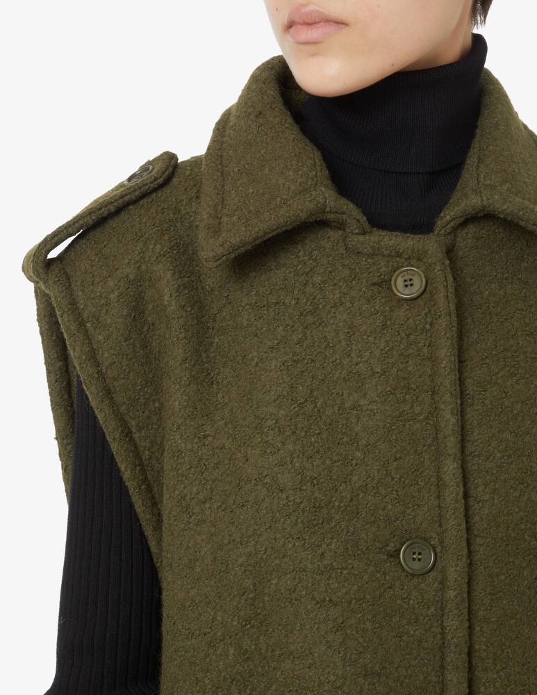 rinascente Tu lizé Vest trench coat - Olive