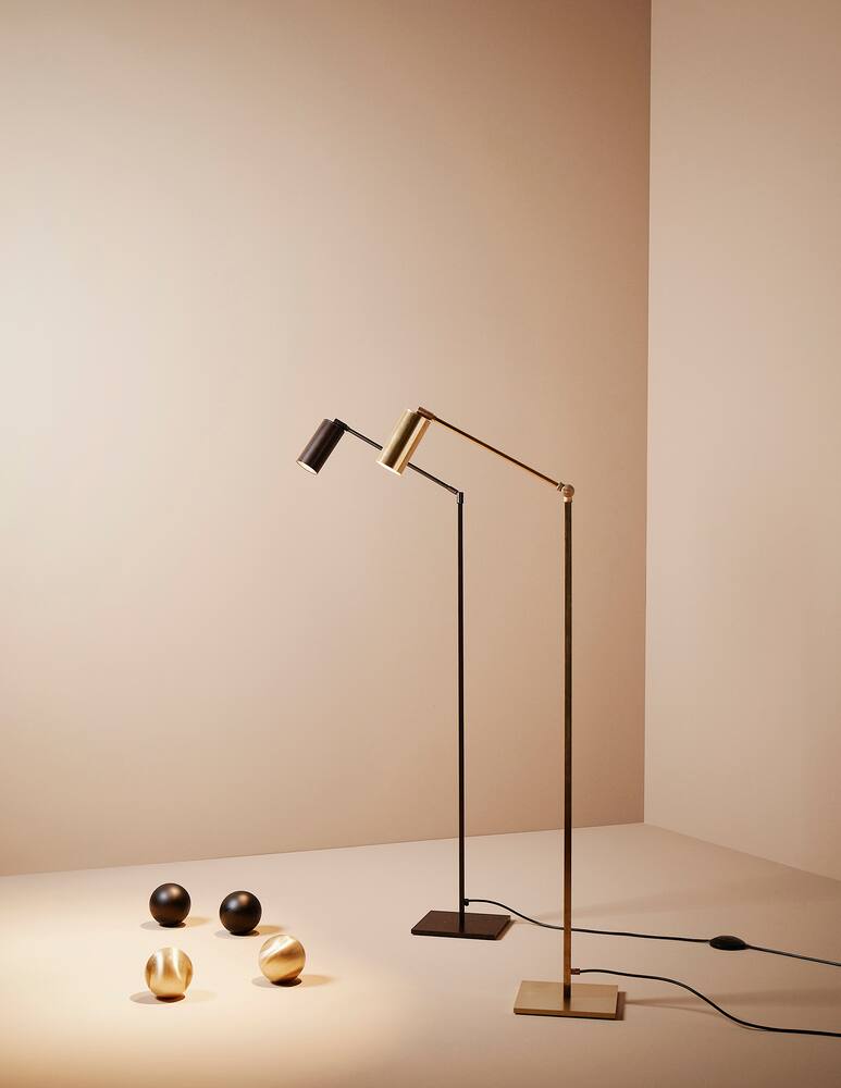 rinascente Renzo Serafini Lettura Brass Lampada Da Pavimento