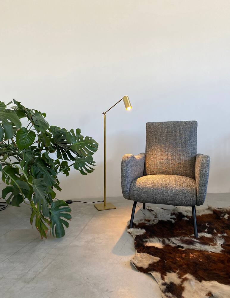 rinascente Renzo Serafini Lettura Brass Lampada Da Pavimento