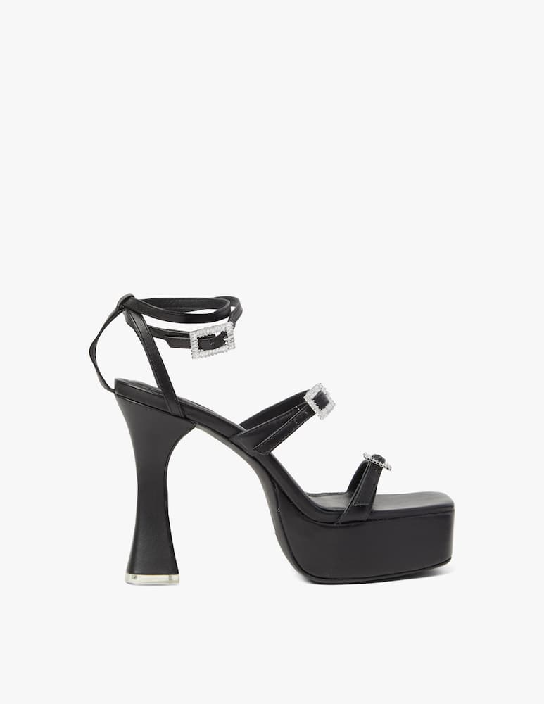 Black Suede Studio Amarie platform heeled sandals - picture 1 Black Suede Studio Amarie platform heeled sandals - picture 1