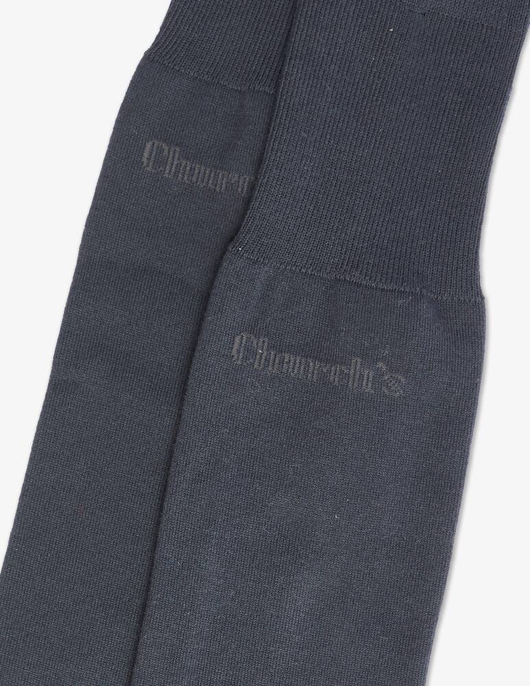 rinascente Church's Cotton logo socks - Blue